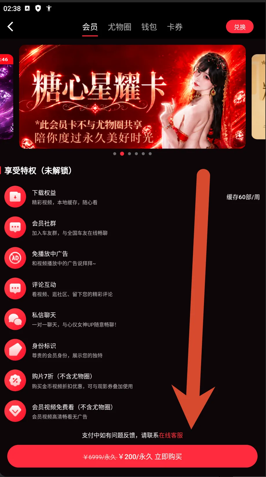 糖心Vlog星耀会员卡价格截图